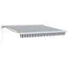 vidaXL Copertină retractabilă antracit/alb, 3x2,5 m, textil/aluminiu