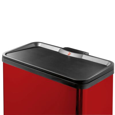 Hailo Coș de gunoi cu pedală Oko Duo Plus, roşu, 17 L+9 L, mărime L
