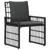 vidaXL Set de Mobilier pentru Exterior 4 pcs Negru și Gri &icirc;nchis