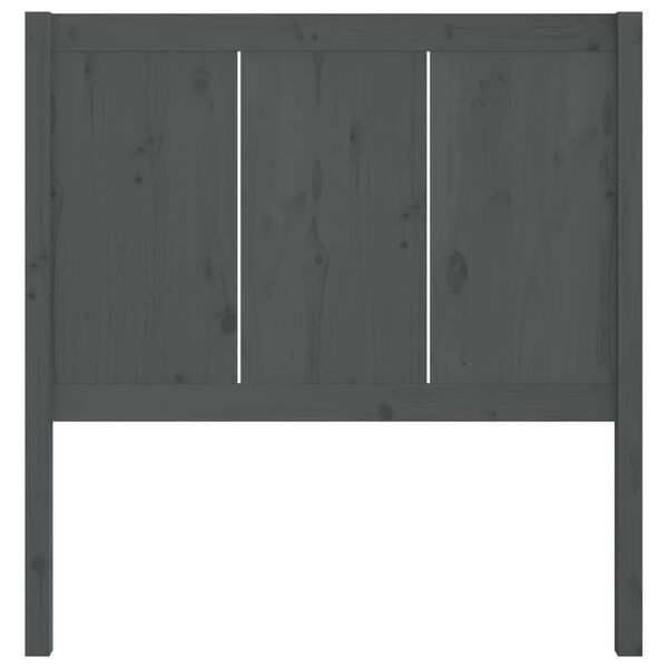 vidaXL Tăblie de pat, gri, 80,5x4x100 cm, lemn masiv de pin