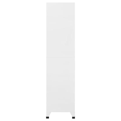vidaXL Fișet, alb, 90x45x180 cm, oțel