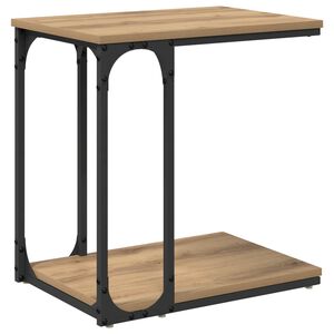 vidaXL Masă laterală Stejar Artizanal 50 x 35 x 52 cm Lemn prelucrat