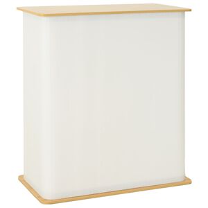 vidaXL Stand expozițional Maro deschis și alb 80 x 40 x 93 cm