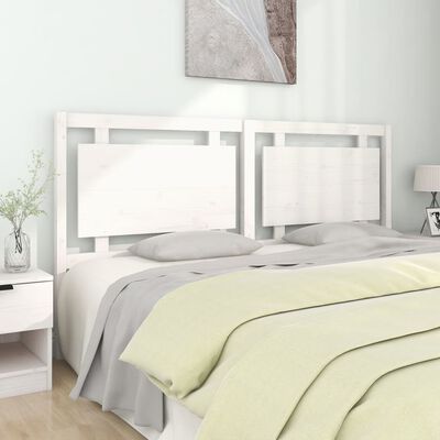 vidaXL Tăblie de pat, alb, 185,5x4x100 cm, lemn masiv de pin