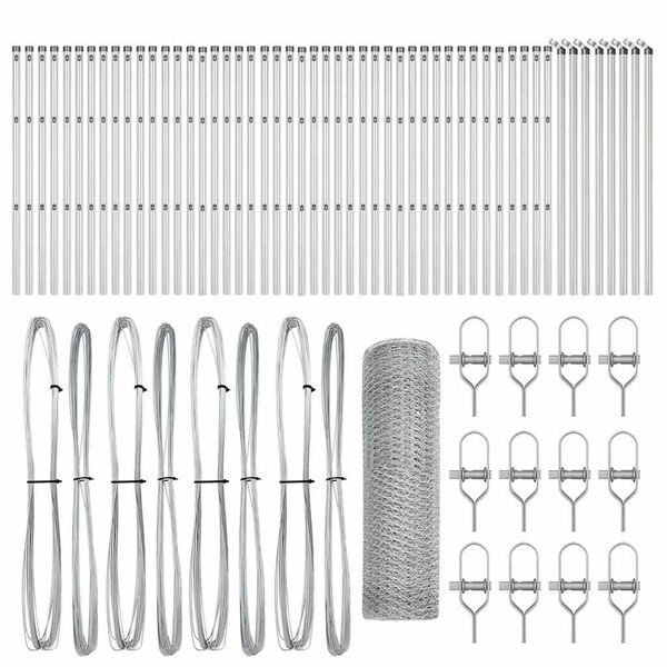 vidaXL St&acirc;lp de gard. Argintiu 100 x 0,8 m (plasă de 13 mm) Oțel