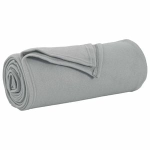 vidaXL Pătură Gri 170 x 130 cm 0.33 kg Molton