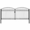 vidaXL Poartă de gard ASSEN Ușă dublă cu blat arcuit din oțel 400x200 cm