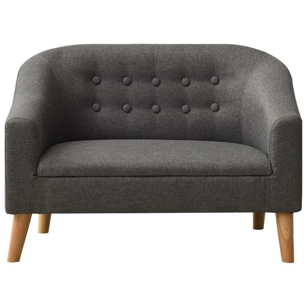 vidaXL Canapea pentru copii, gri, material textil