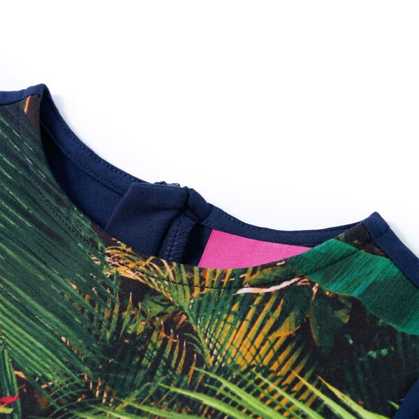 Rochie cu m&acirc;neci lungi pentru copii, bleumarin, 140