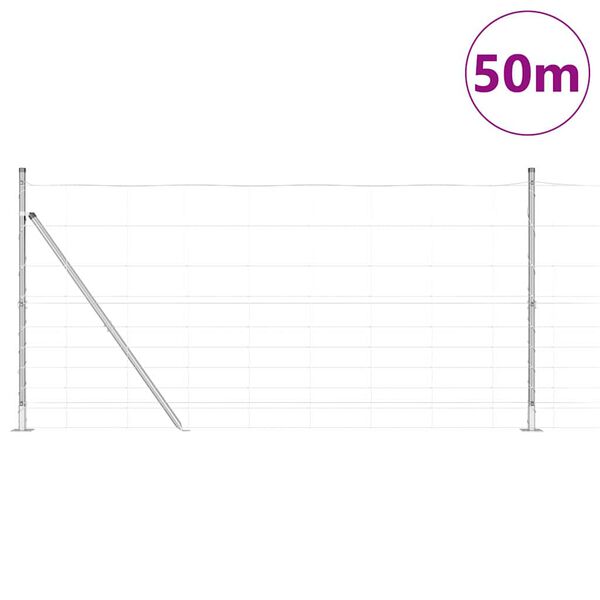 vidaXL Stâlp de gard. Galvanizat 50 x 1,2 m Oțel