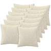 vidaXL Pernă 12 buc. HEERLEN Crem 40 x 40 cm Fleece din microfibra