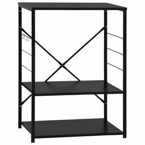 vidaXL Dulap cuptor microunde, negru, 60x39,6x79,5 cm, lemn prelucrat
