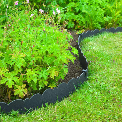 Nature Borduri de grădină, 0,13 x 12 m, 3 mm, negru