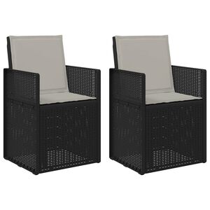 vidaXL Scaune de Dining pentru Grădină 2 pcs Antracit, Gri deschis PP
