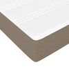 vidaXL Pat box spring cu saltea, gri taupe, 160x200 cm material textil