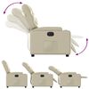 vidaXL Fotoliu rabatabil electric, crem, piele ecologică