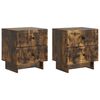 vidaXL Dulap de noapte 2 pcs Stejar fumuriu 43 x 34,5 x 47,5 cm