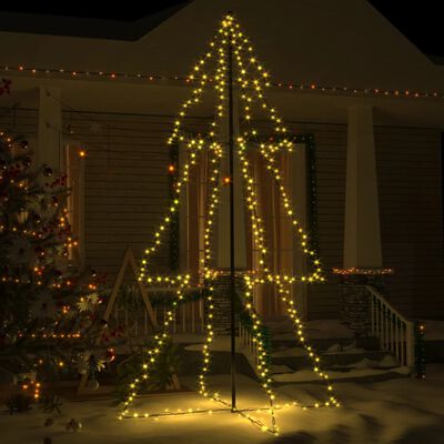 vidaXL Brad Crăciun conic, 300 LED-uri, 120x220 cm, interior&exterior