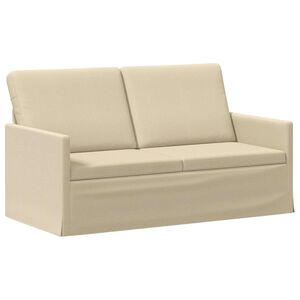 vidaXL Canapea cu 2 locuri Crem 150 x 81 x 82 cm Țesătură