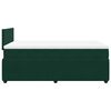 vidaXL Pat box spring cu saltea, verde &icirc;nchis, 120x200 cm, catifea