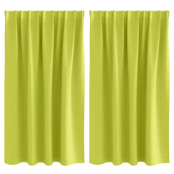 vidaXL Perdele Opaque cu Inel 2 pcs Verde 140 x 140 cm Poliester