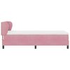 vidaXL Pat cu arcuri cu saltea cu headboard Roz 80 x 200 cm Catifea