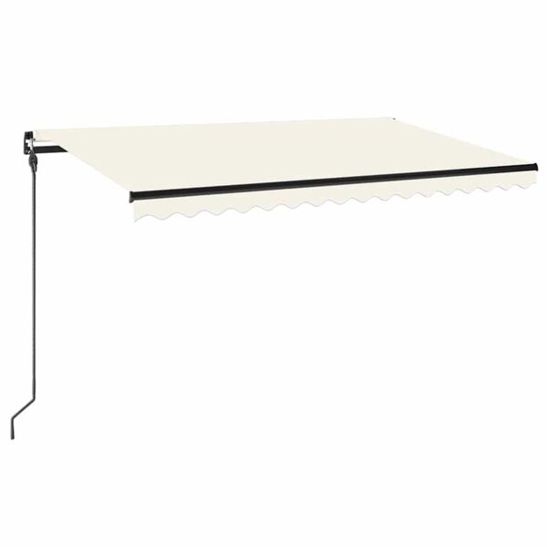 vidaXL Copertină retractabilă manual, crem, 450x300 cm