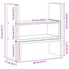 vidaXL Organizator birou, lemn vechi, 40x17x41 cm, lemn prelucrat