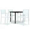 vidaXL Set de mobilier de grădină, 5 piese, alb