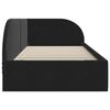 vidaXL Cadru de pat colțar cu headboard Negru 100 cm x 200 cm Catifea
