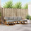 vidaXL Set de canapele de exterior 6 pcs Gri natural și deschis