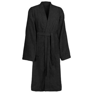 vidaXL Halat de baie KINN Negru S Bumbac
