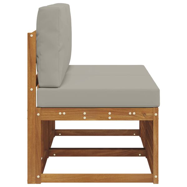 vidaXL 2 Bucată Canapea Medie pentru Exterior Lemn Solid de Acacia