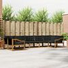 vidaXL Set de canapele de exterior cu pernă 7 pcs Natural și Negru