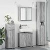 vidaXL Set de mobilier pentru baie 4 pcs Gri Sonoma Lemn compozit