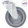vidaXL Roți pivotante cu gaură pentru șurub, 12 buc., 100 mm