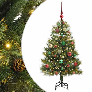 vidaXL Pom de Crăciun Artificial cu Ramuri Articulare și Conuri 120 cm