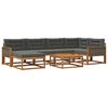 vidaXL Set de canapele de exterior cu pernă 7 pcs Natural și Antracit