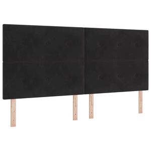 vidaXL Tăblie cap cu headboard Negru 200 cm Piele artificială