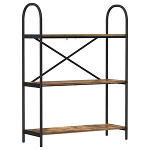vidaXL Raft pentru cărți 3 niveluri 80 x 30 x 109 cm Lemn prelucrat