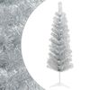 vidaXL Copac Artificial Slăb de Crăciun 150 cm PVC și Oțel Argintiu