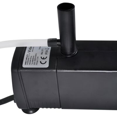 Pompă cu filtru pentru acvariu cu carbon activ, 600L/h