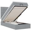 vidaXL Cadru pat otoman cu saltea țesătură gri deschis 100x200cm