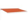 vidaXL Copertină retractabilă portocaliu/maro 3x2,5 m, textil/aluminiu