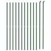 vidaXL Gard plasă de sârmă cu bordură, verde, 1,4x25 m