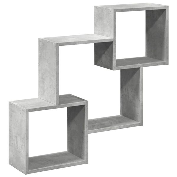 vidaXL Dulap de perete, gri beton, 78x18x71 cm, lemn prelucrat