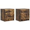 vidaXL Dulap de noapte 2 buc. Stejar fumuriu 43 x 34,5 x 44,5 cm