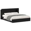 vidaXL Cadru de pat cu depozitare Negru 200 x 200 cm Lemn prelucrat