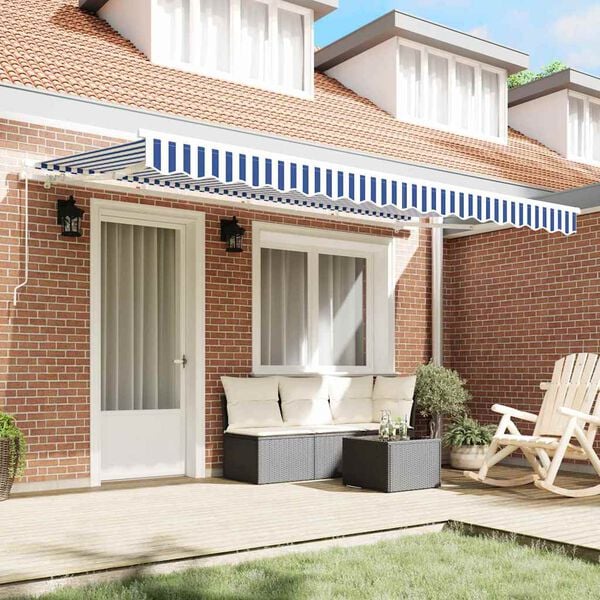 vidaXL Cortina Retractabilă albastru 400 x 200 cm țesătură