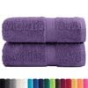 vidaXL Prosoape oaspeți premium SOLUND 2 buc violet 30x50 cm 600 gsm